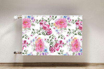 Radiator cover Watercolor roses