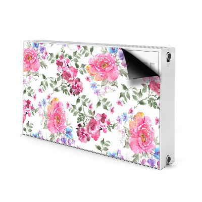 Radiator cover Watercolor roses