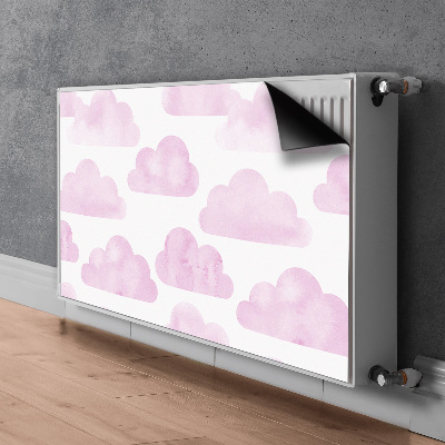 Magnetic radiator mat Pink clouds