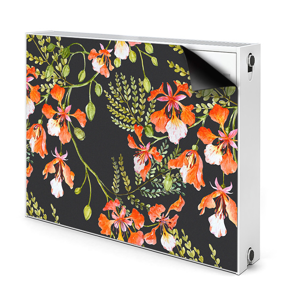 Radiator cover Red flowers