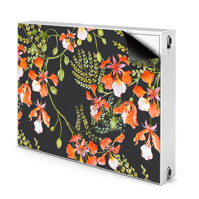 Radiator cover Red flowers