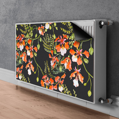 Radiator cover Red flowers