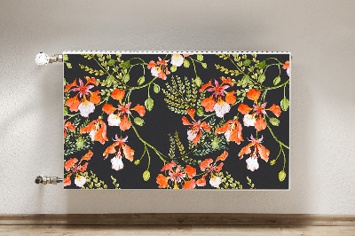 Radiator cover Red flowers