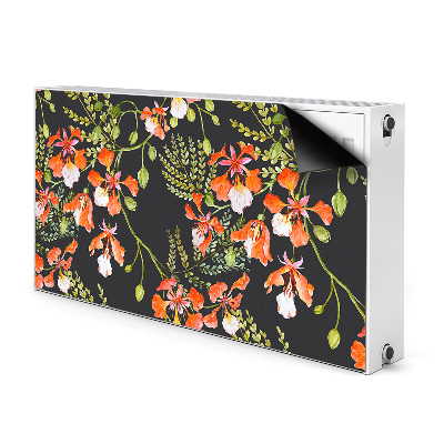 Radiator cover Red flowers