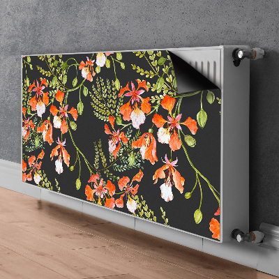 Radiator cover Red flowers