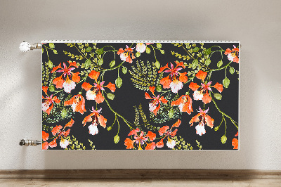 Radiator cover Red flowers