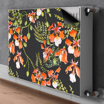 Radiator cover Red flowers