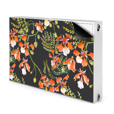 Radiator cover Red flowers