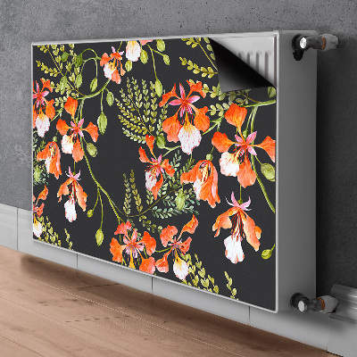 Radiator cover Red flowers