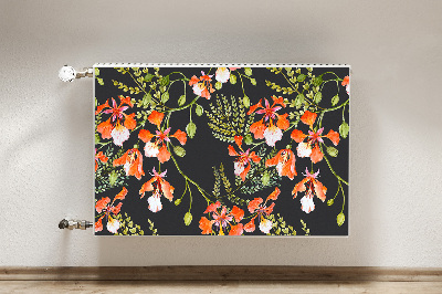 Radiator cover Red flowers