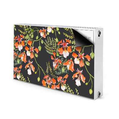 Radiator cover Red flowers