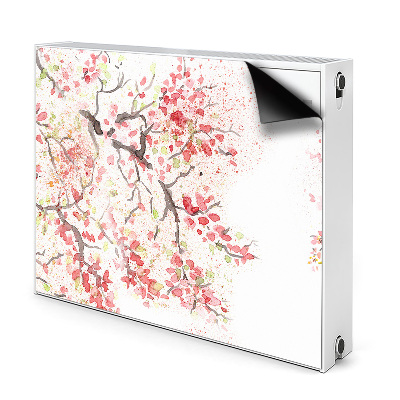 Printed radiator mat Cherry blossoms