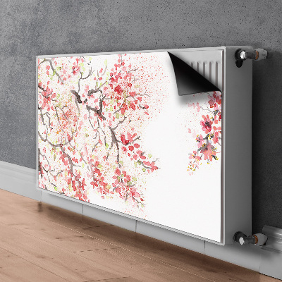 Printed radiator mat Cherry blossoms