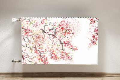 Printed radiator mat Cherry blossoms