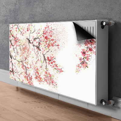 Printed radiator mat Cherry blossoms