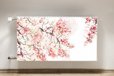 Printed radiator mat Cherry blossoms