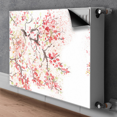 Printed radiator mat Cherry blossoms