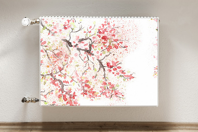 Printed radiator mat Cherry blossoms