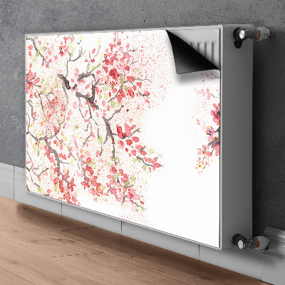 Printed radiator mat Cherry blossoms