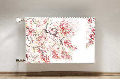 Printed radiator mat Cherry blossoms