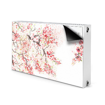 Printed radiator mat Cherry blossoms