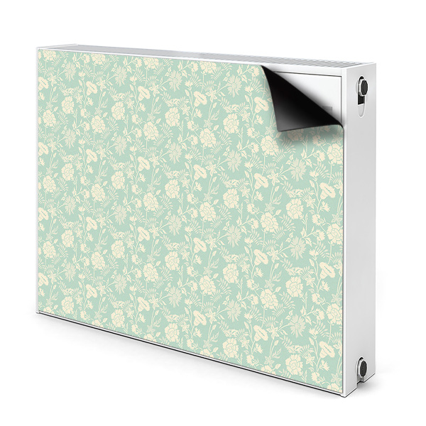 Radiator cover White flowers