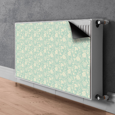 Radiator cover White flowers