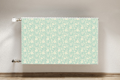 Radiator cover White flowers