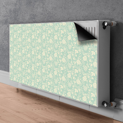 Radiator cover White flowers