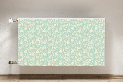 Radiator cover White flowers