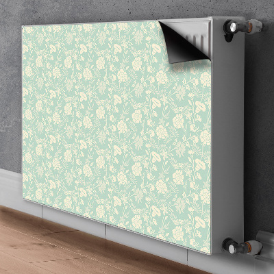 Radiator cover White flowers