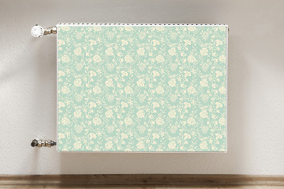 Radiator cover White flowers