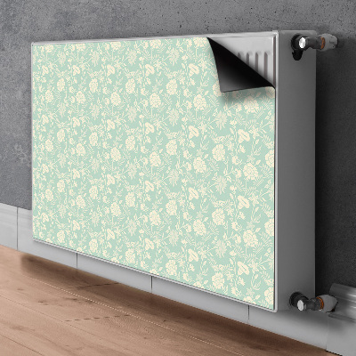 Radiator cover White flowers