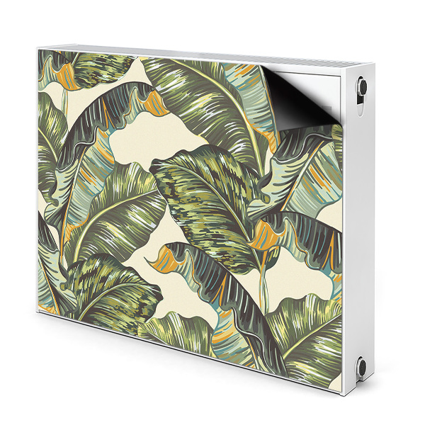 Decorative radiator cover Tropical leaves