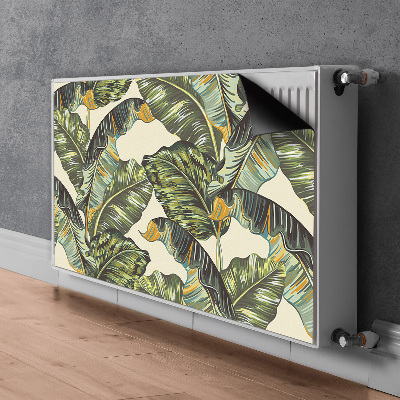 Decorative radiator cover Tropical leaves