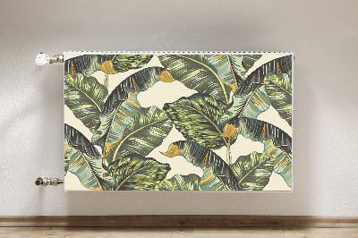 Decorative radiator cover Tropical leaves