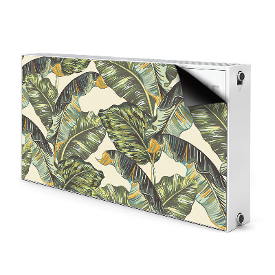 Decorative radiator cover Tropical leaves