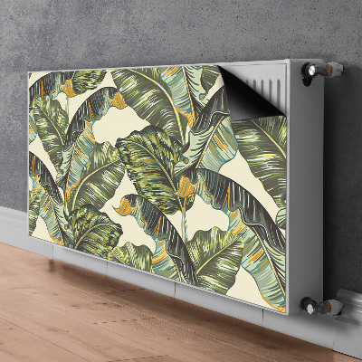 Decorative radiator cover Tropical leaves