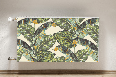 Decorative radiator cover Tropical leaves