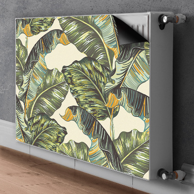 Decorative radiator cover Tropical leaves