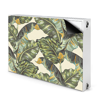 Decorative radiator cover Tropical leaves