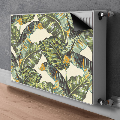 Decorative radiator cover Tropical leaves