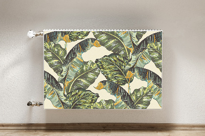 Decorative radiator cover Tropical leaves