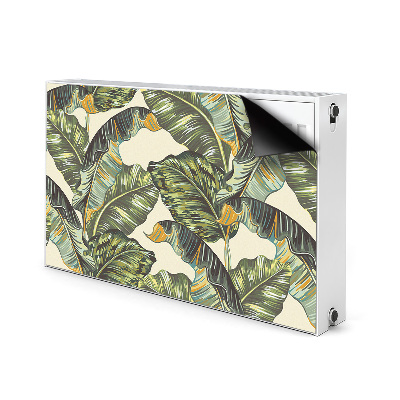 Decorative radiator cover Tropical leaves