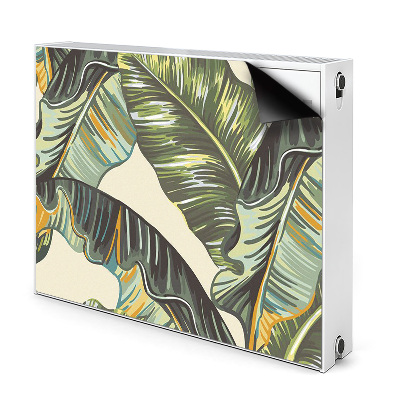 Decorative radiator cover Tropical leaves