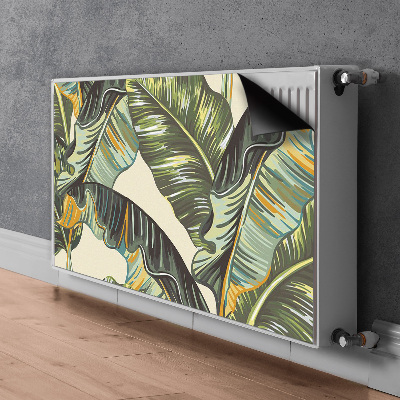 Decorative radiator cover Tropical leaves