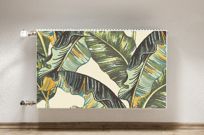 Decorative radiator cover Tropical leaves