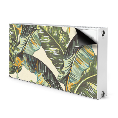 Decorative radiator cover Tropical leaves