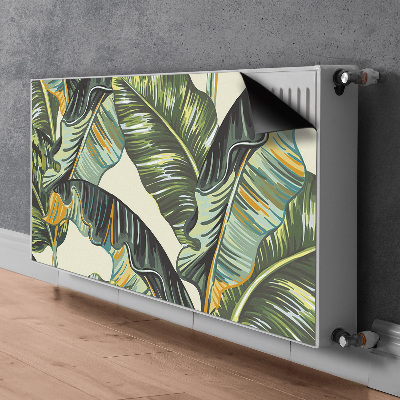 Decorative radiator cover Tropical leaves