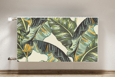 Decorative radiator cover Tropical leaves